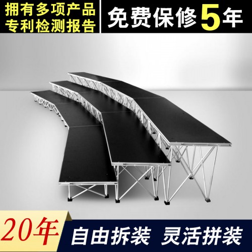 合唱舞臺 T臺活動折疊婚慶便攜式拼裝快裝簡便大小型舞臺搭建