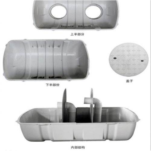 涌澤玻璃鋼三格化糞池模壓化糞池2立方