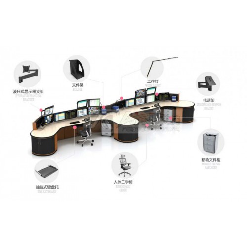 監控調度臺 鐵路、電力公司物資調配中心控制臺