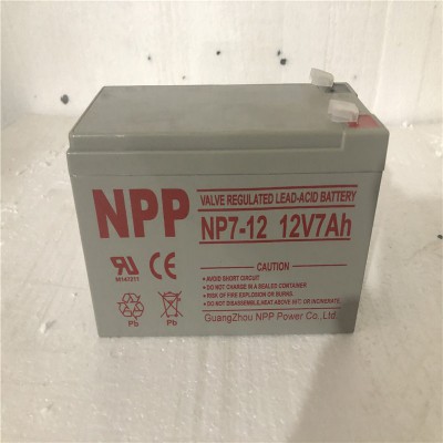 NPP耐普膠體蓄電池12V7AH電梯門禁應急蓄電池