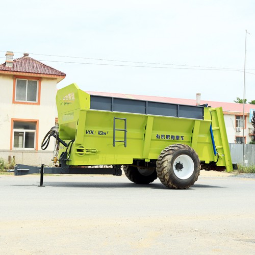 大型農(nóng)場撒糞機(jī) 自動撒糞車 橫絞龍配置撒肥機(jī)