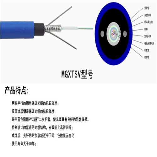 MGTS-12B礦用光纜 MGTS-12B礦用通信光纜價格