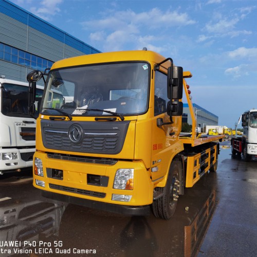 東風(fēng)天錦8噸10噸平板清障車(chē) 下沉式平板工藝