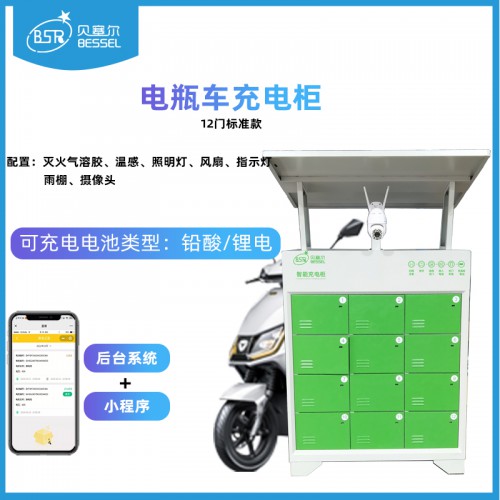 電瓶車智能充電柜 12倉(cāng)電池充電柜標(biāo)準(zhǔn)款