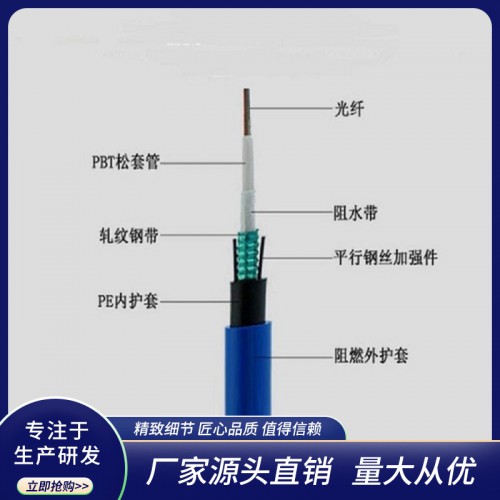 24芯層絞式鎧裝單模光纜GYTA53-24B