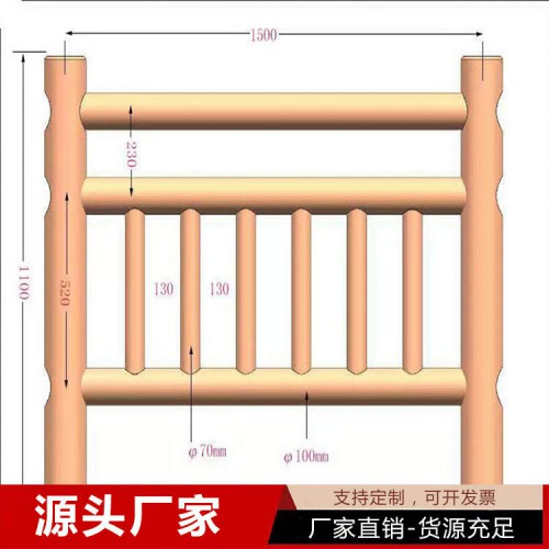 仿樹樁河提護欄 仿樹皮欄桿 仿木紋欄桿