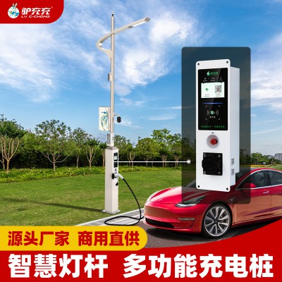 新能源電動汽車 智慧燈桿充電樁 7kw 單槍