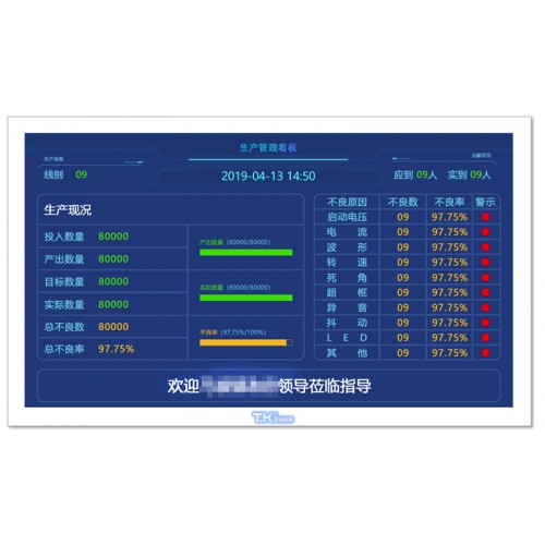 生產線電子看板 車間管理顯示屏 生產管理看板