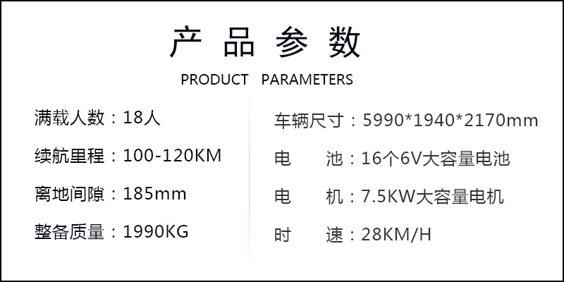 產品參數