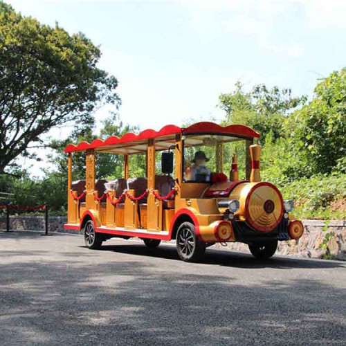 14座電動觀光小火車廠家景區游玩電動車多少錢公園游客接待車