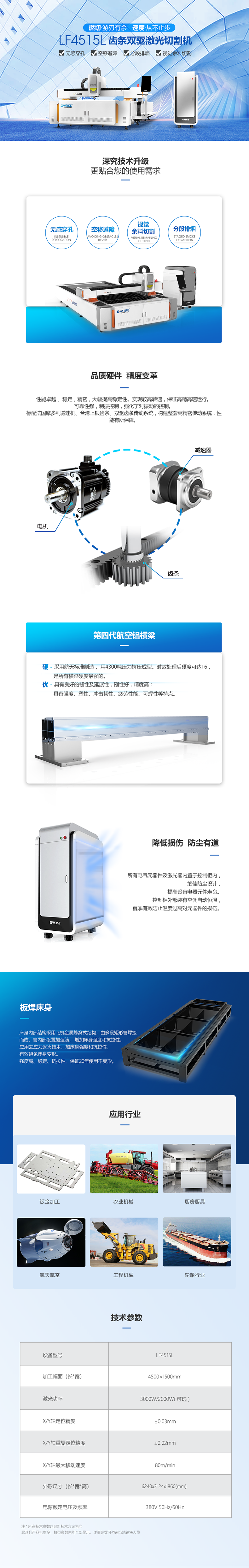 工業型激光切割機L系列-LF4515L1