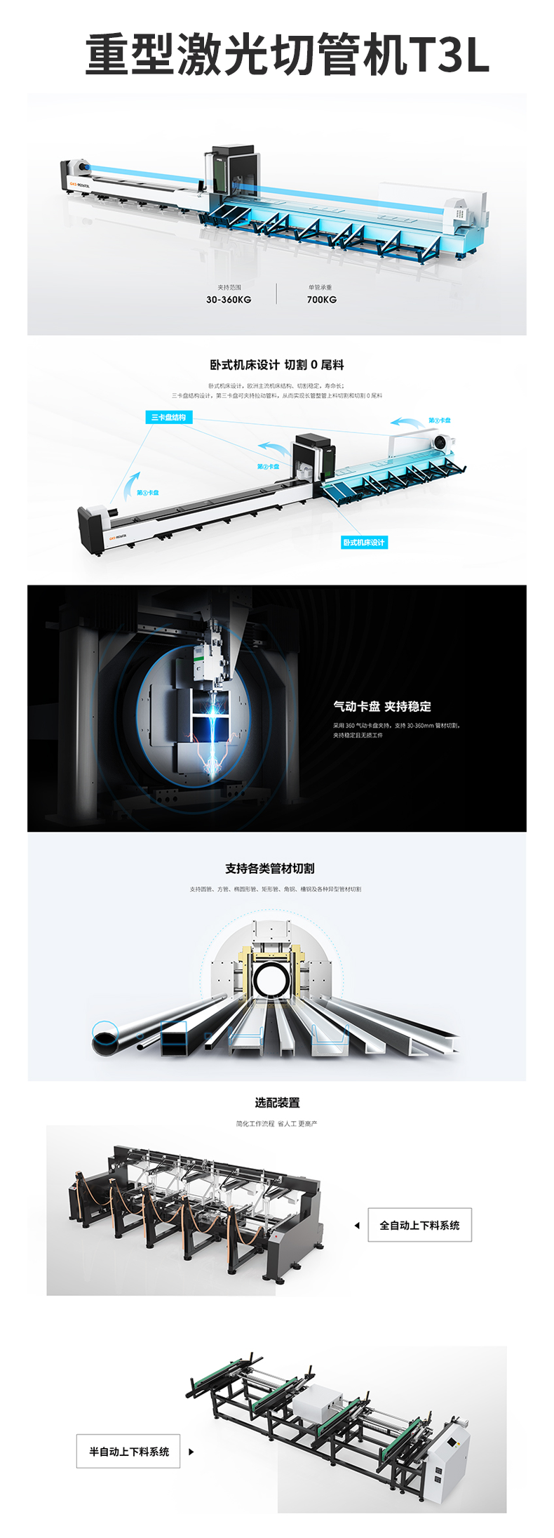 重型激光切管機T3L系列-GKS-9036T3L1