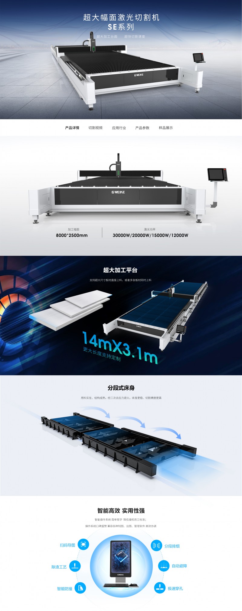 超大幅面激光切割機SE系列-GKS-14031SE