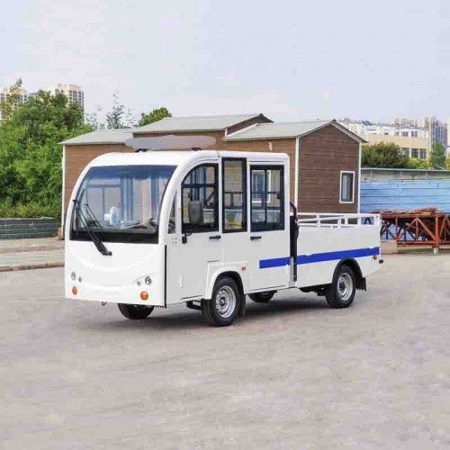 雙排座電動巡邏車貨車  快遞貨物運(yùn)輸車  電動平板搬運(yùn)車